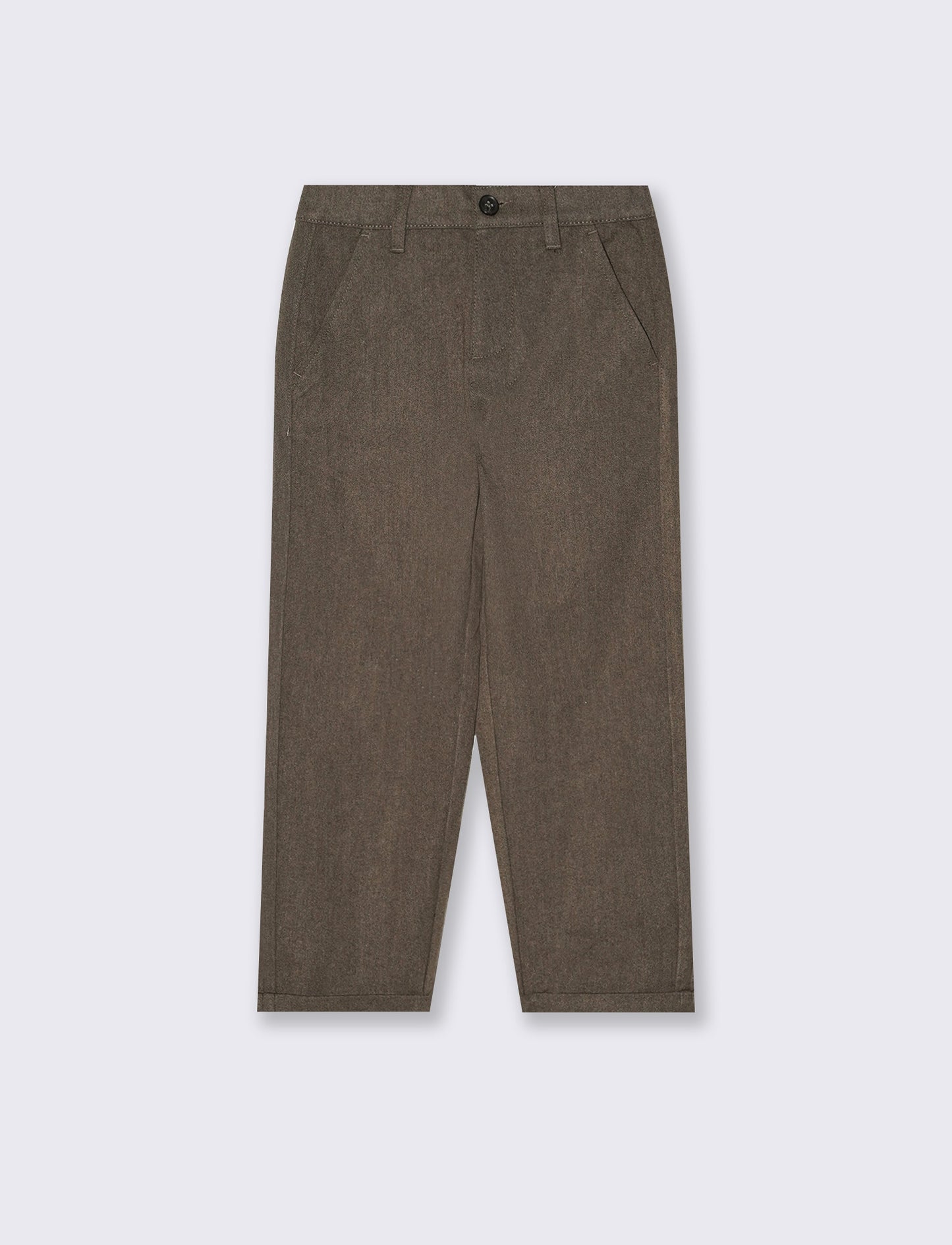Pantaloni dritti in misto viscosa - Grigio mastice