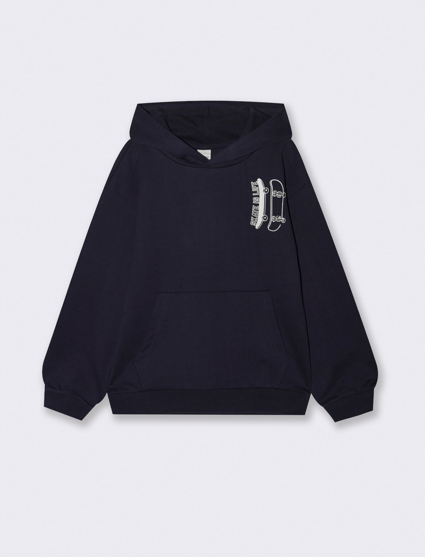 FELPA BASIC CON CAPPUCCIO - Blu