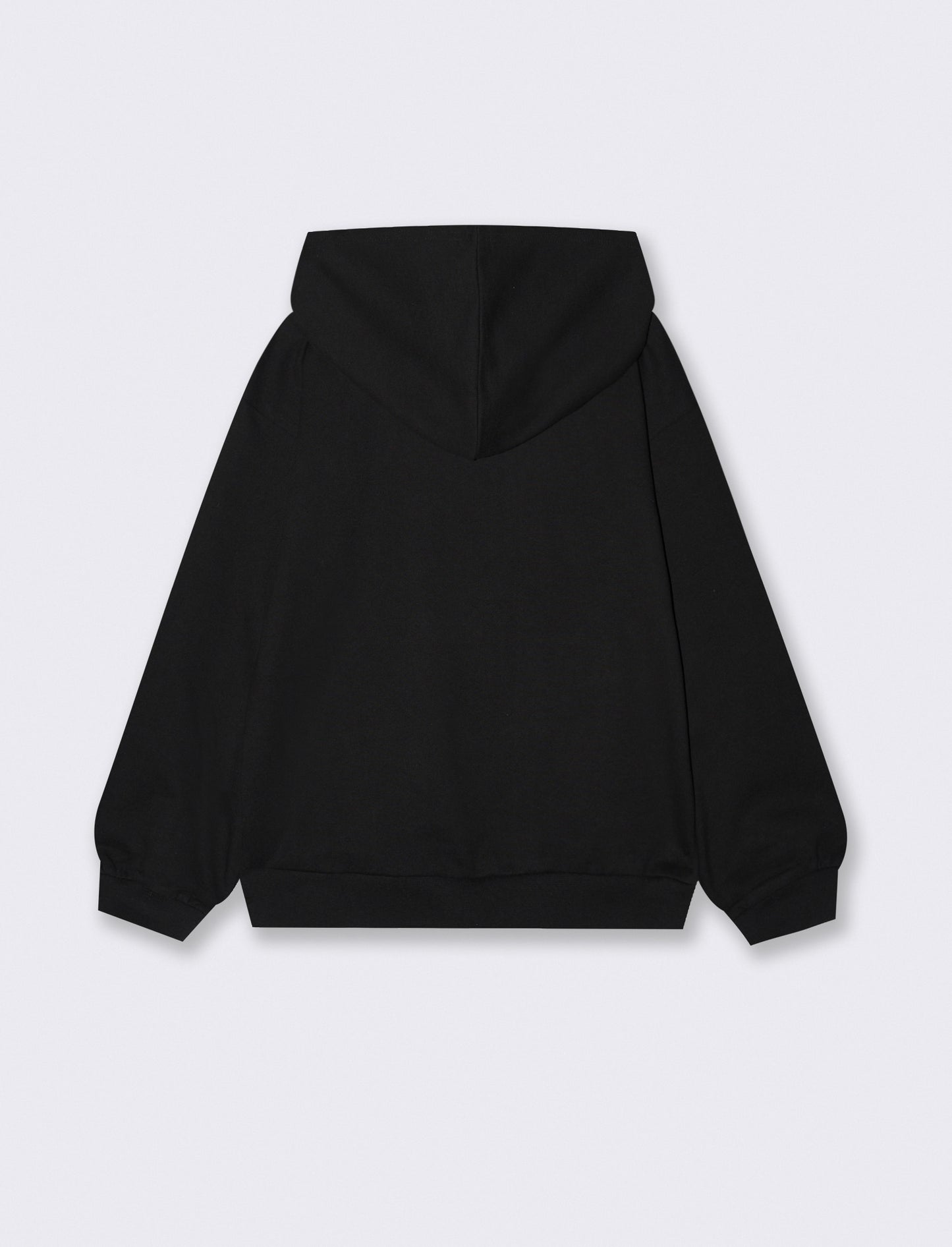FELPA BASIC CON CAPPUCCIO - Nero