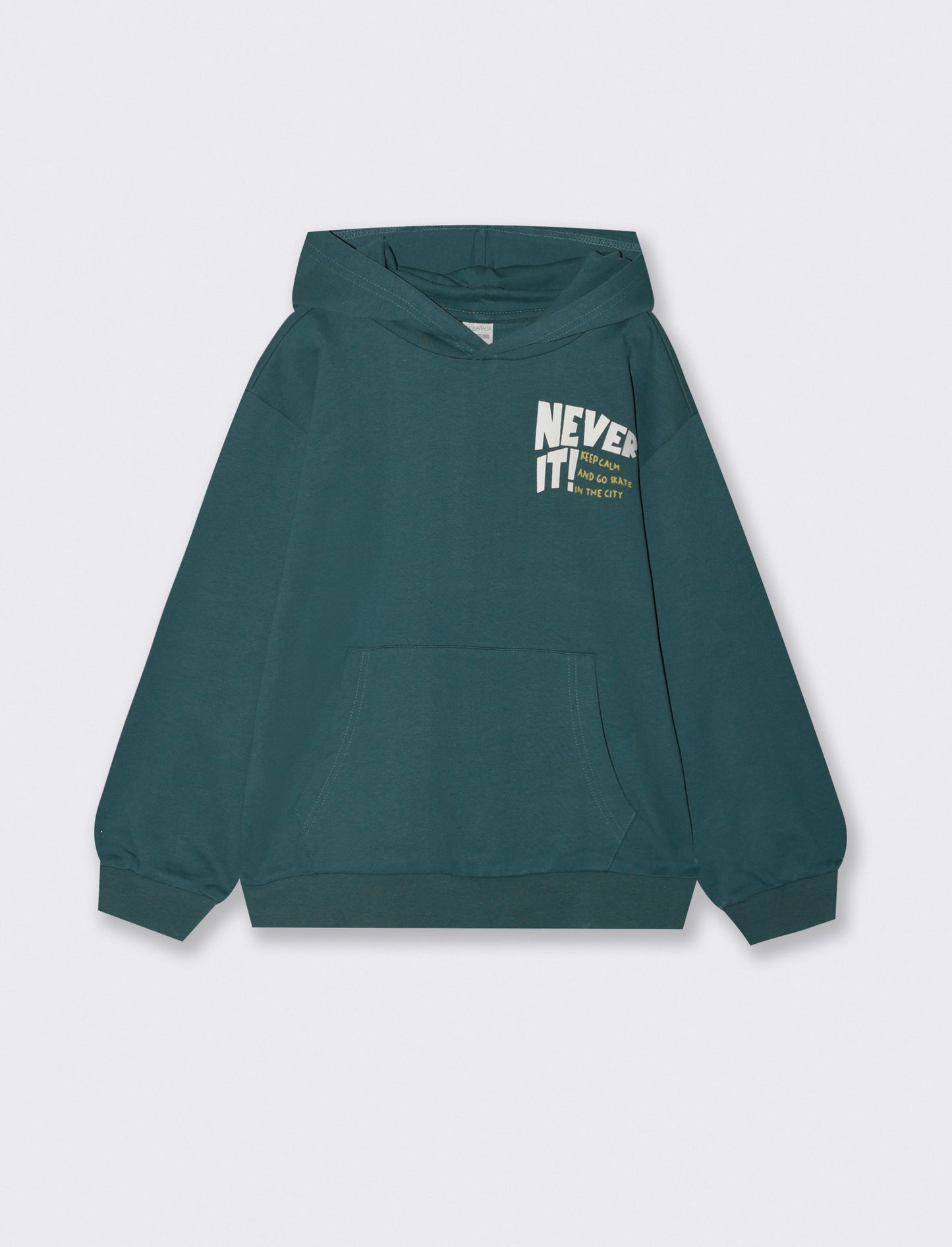 FELPA BASIC CON CAPPUCCIO - Verde