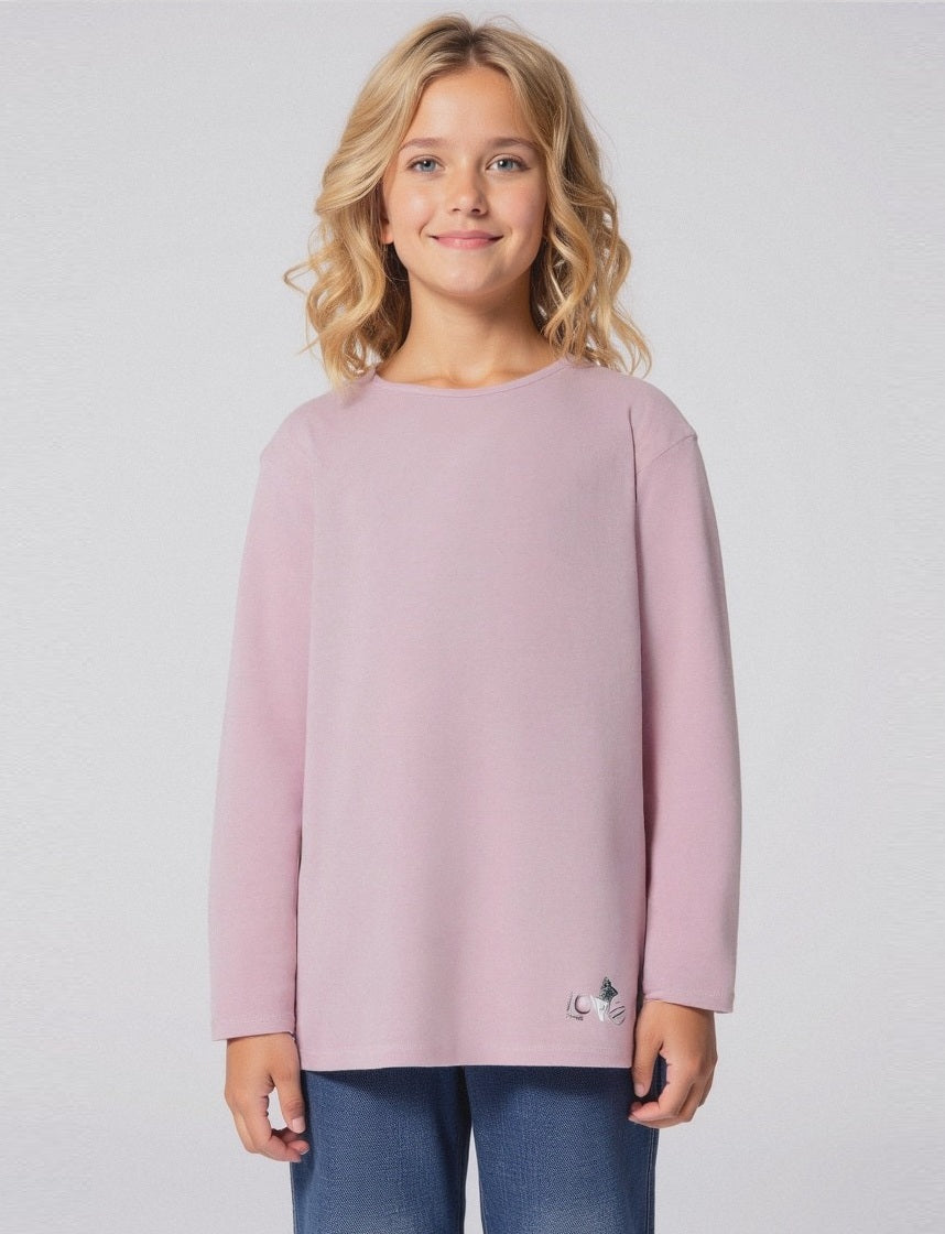 T-shirt maniche lunghe - Rosa