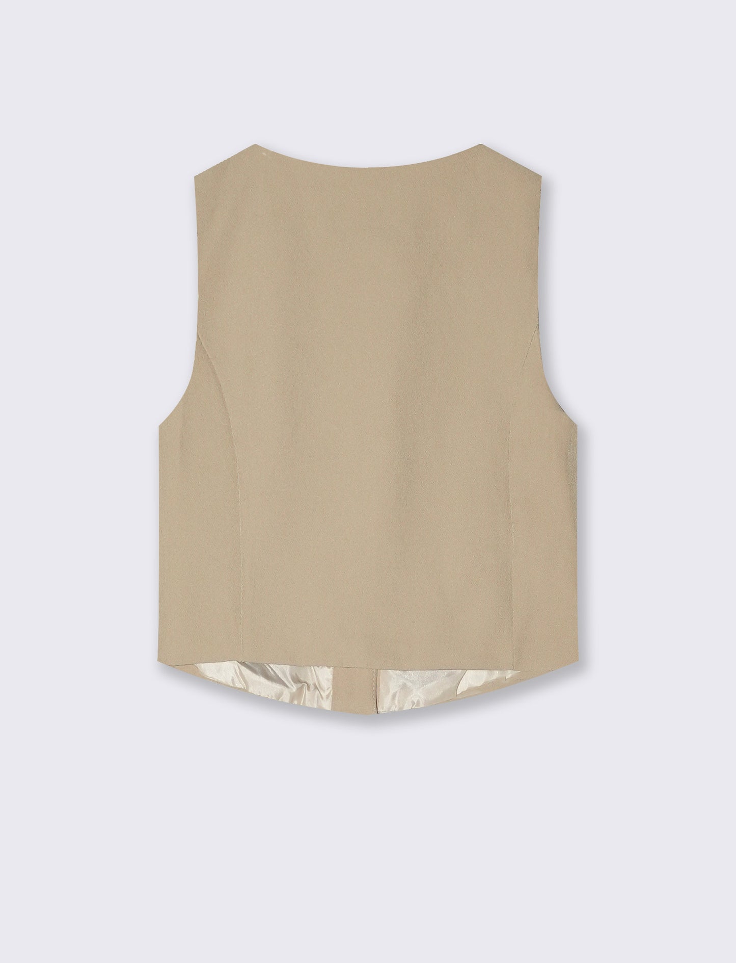 Girls' vest with jewel buttons - Beige