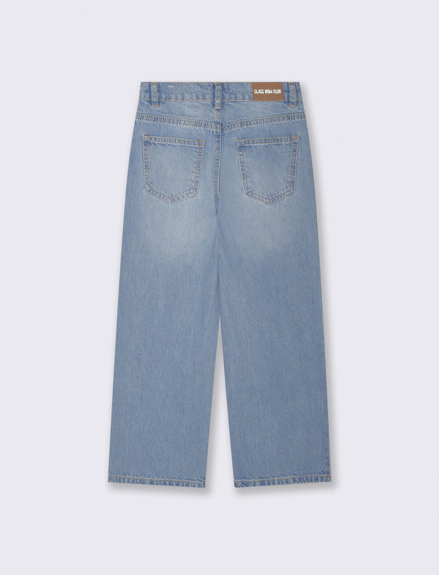 Flared jeans with rhinestones for girls - Blue