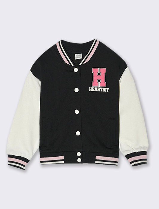 Giacca stile college - Nero