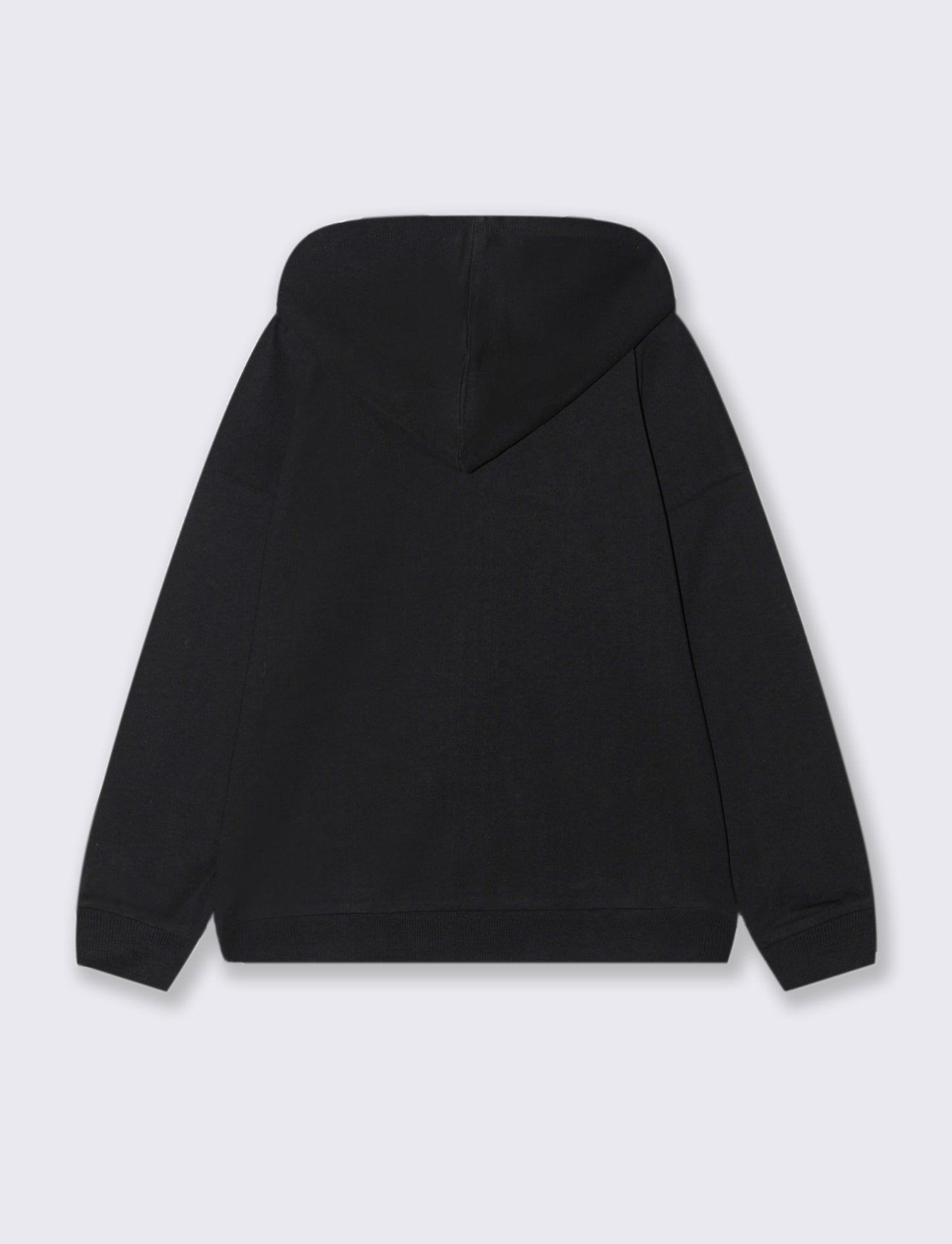 Felpa zippata con cappuccio - Nero