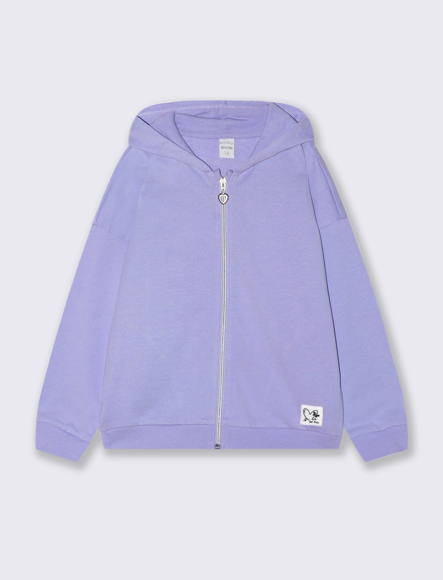 Felpa zippata con cappuccio - Azzurro