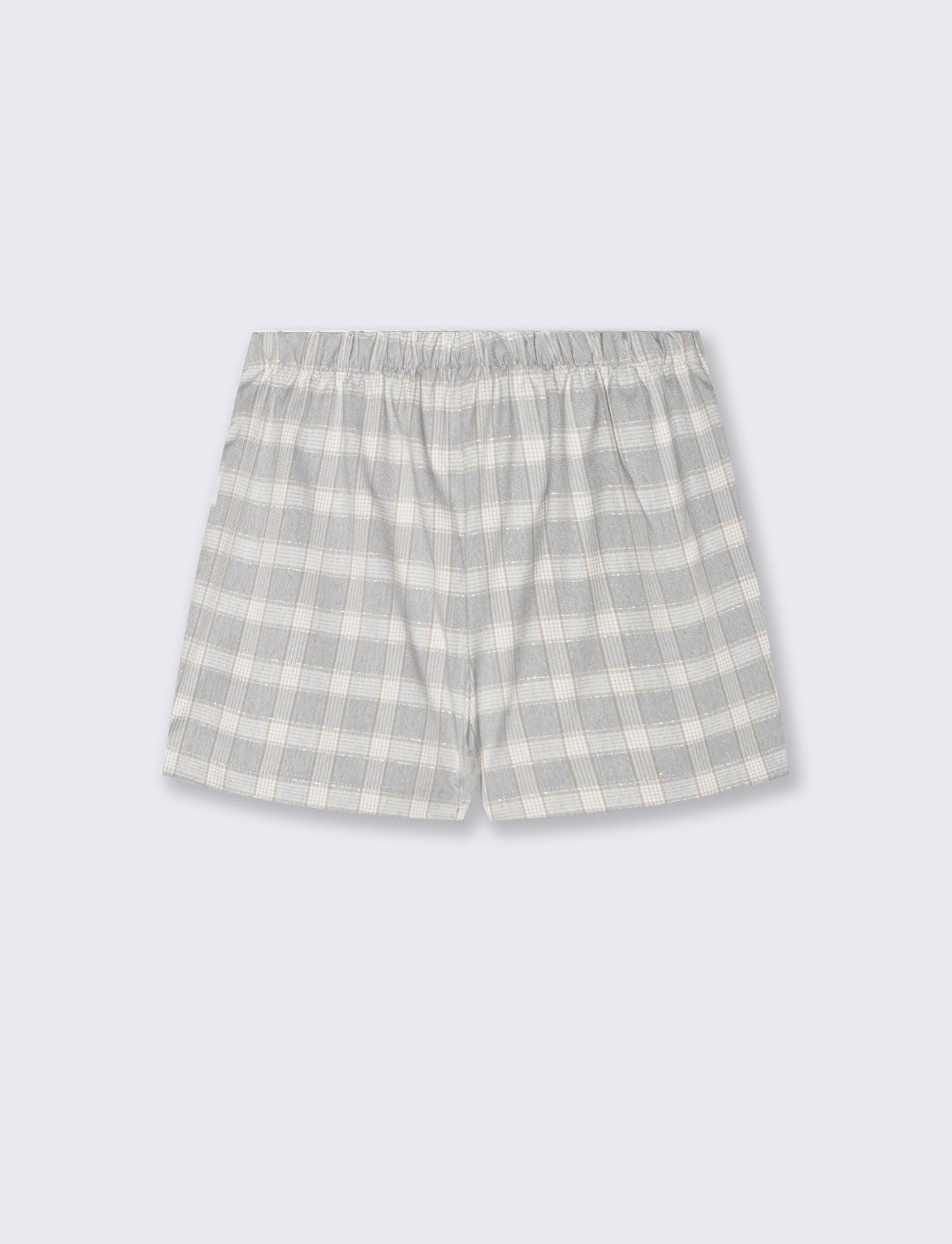 Short finta gonna in leggero madras - Grigio