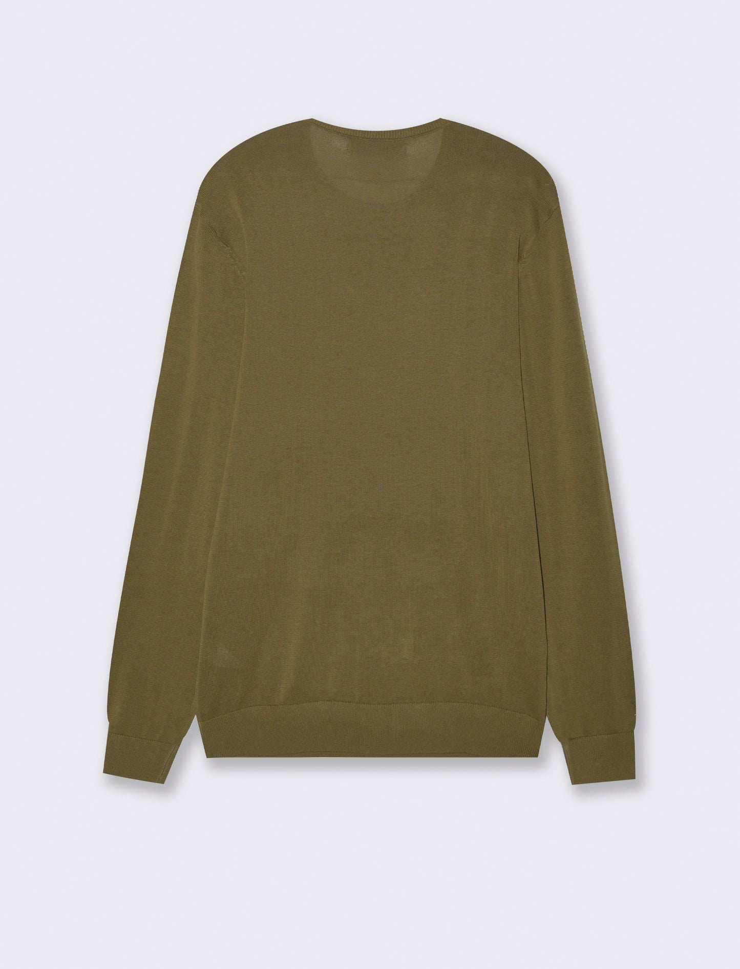 MAGLIA BASIC IN PURO COTONE - Verde oliva