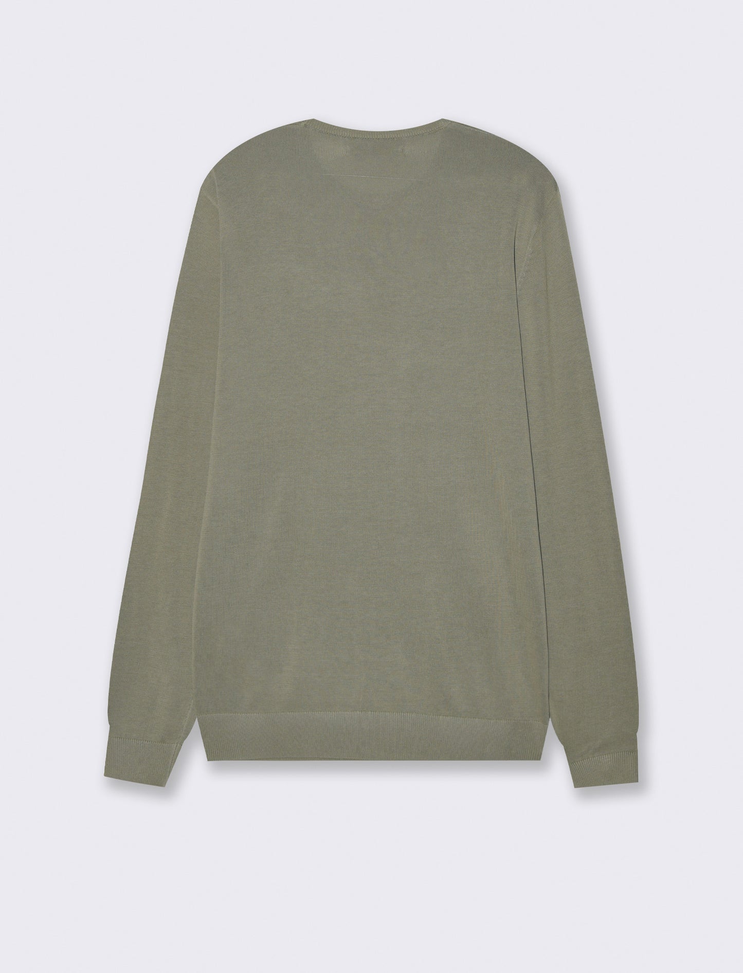 MAGLIA BASIC IN PURO COTONE - Verde salvia