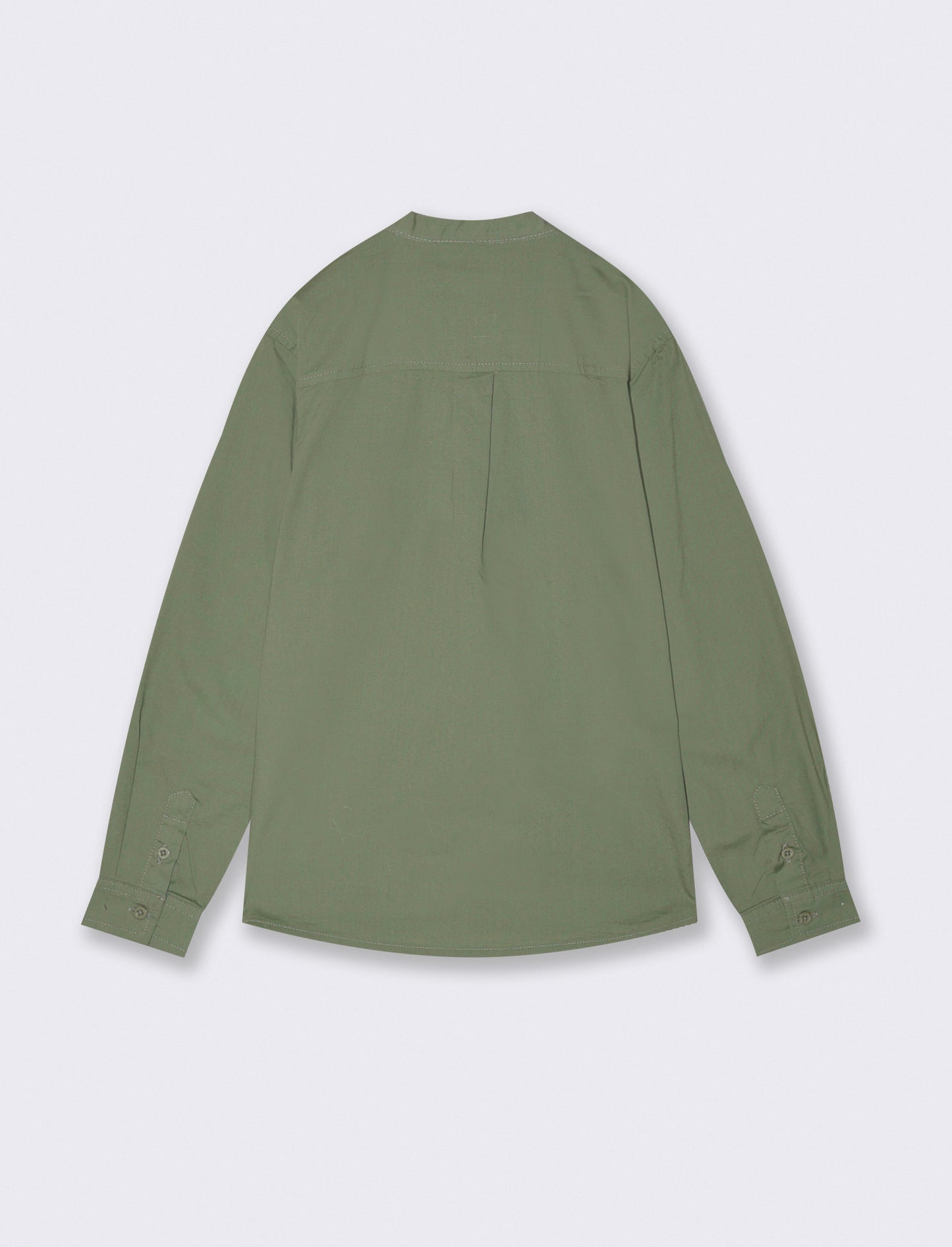 Camicia collo coreano - Verde salvia
