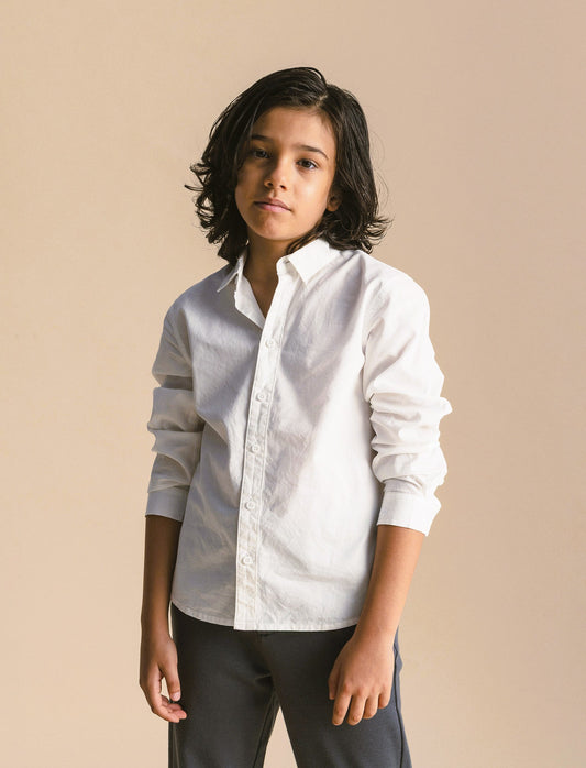 Camicia maniche lunghe - Bianco latte