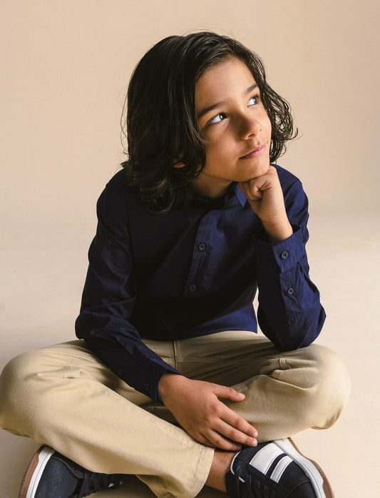 Camicia maniche lunghe - Blu