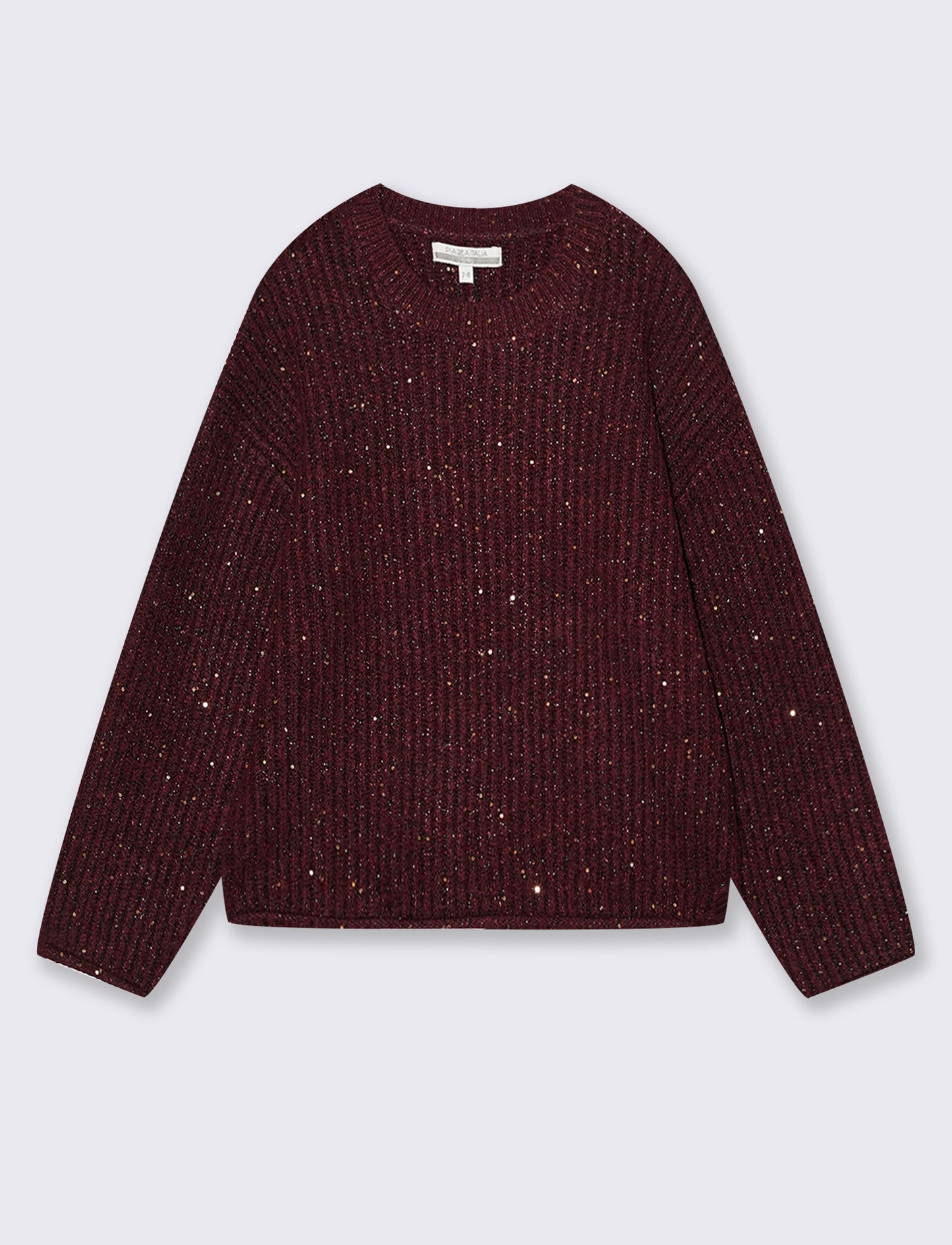 Maglia da bambina con micropaillettes calda - Bordeaux