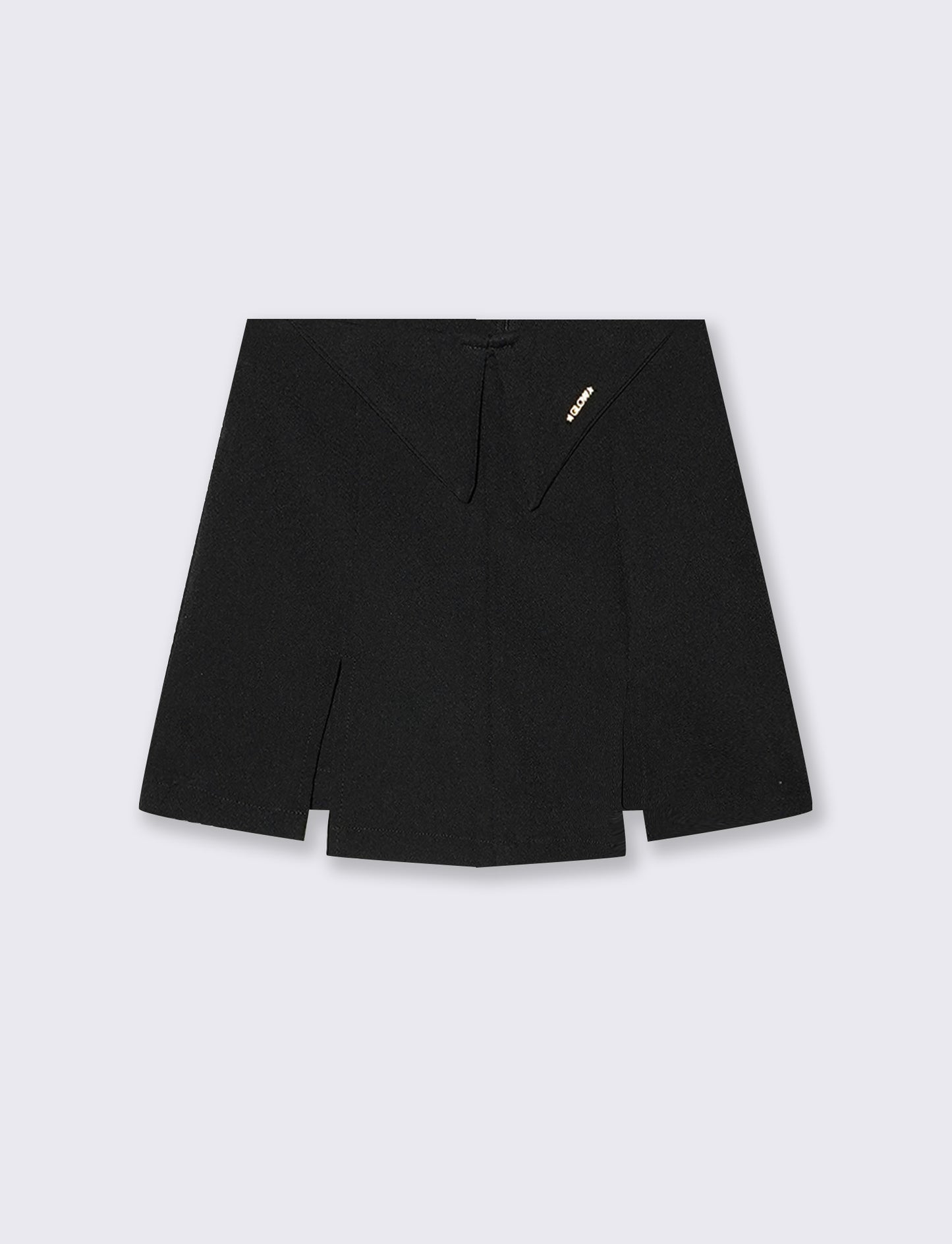 Elegant front-slit skirt - Black