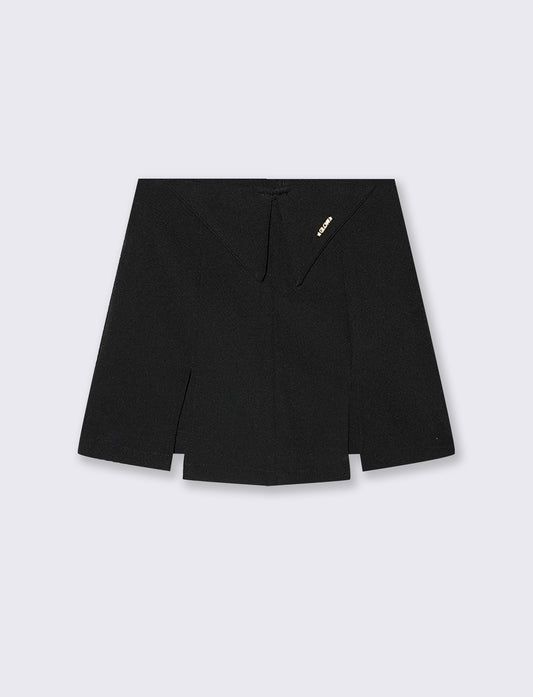 Elegant front-slit skirt - Black