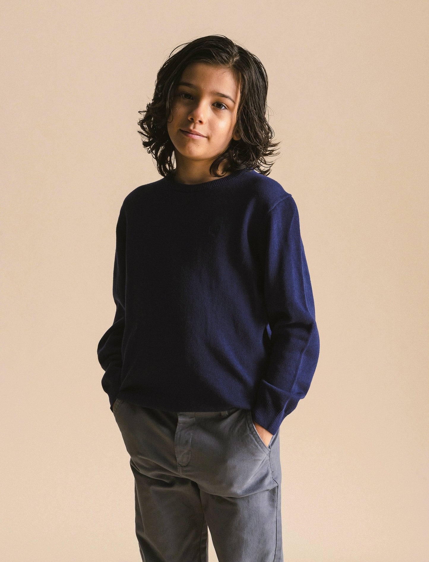 Maglioncino con ricamo - Blu