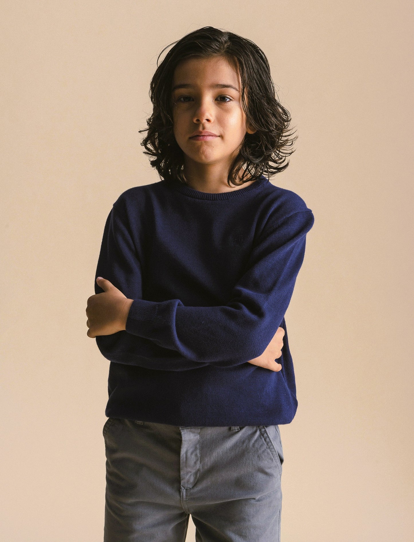 Maglioncino con ricamo - Blu