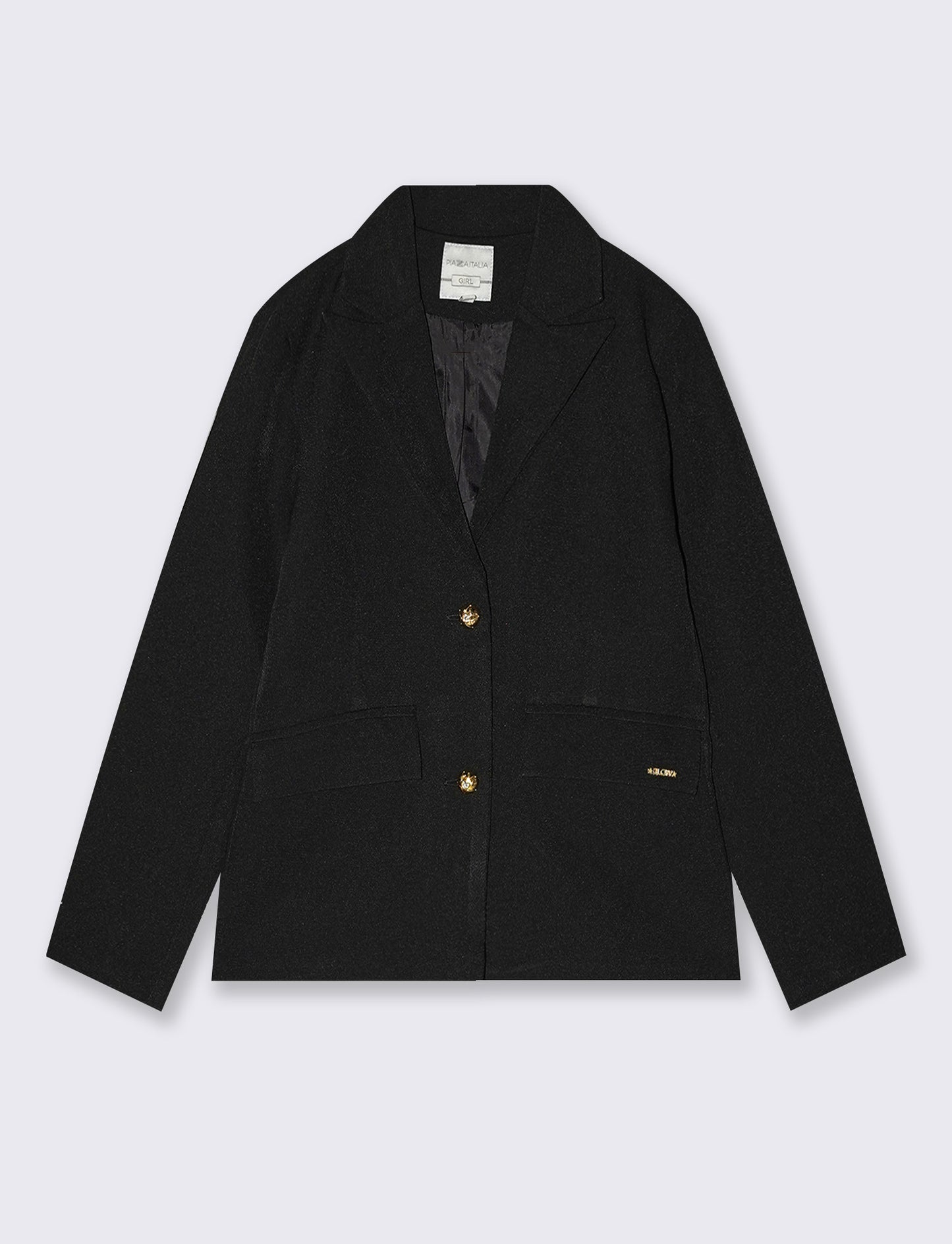 Giacca elegante da bambina con tasche - Nero