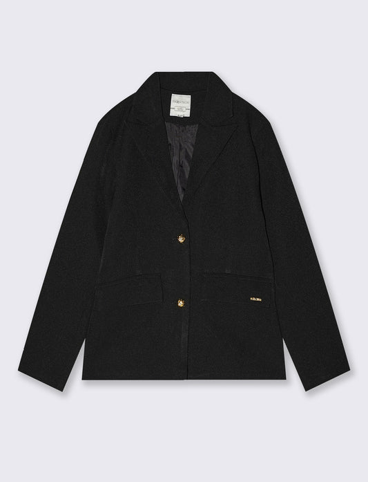 Giacca elegante da bambina con tasche - Nero