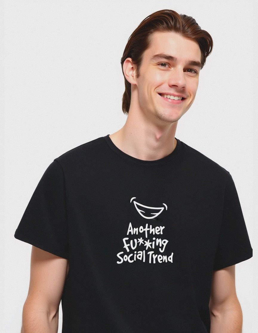 T-SHIRT CON STAMPA IN COTONE REGULAR FIT - Nero