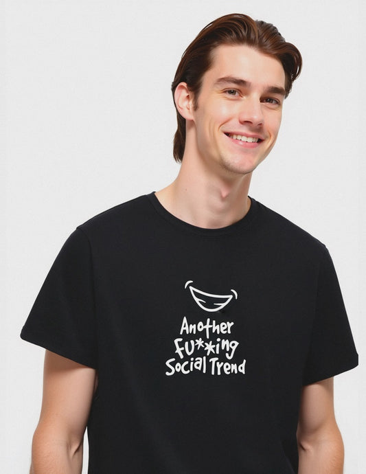 T-SHIRT CON STAMPA IN COTONE REGULAR FIT - Nero