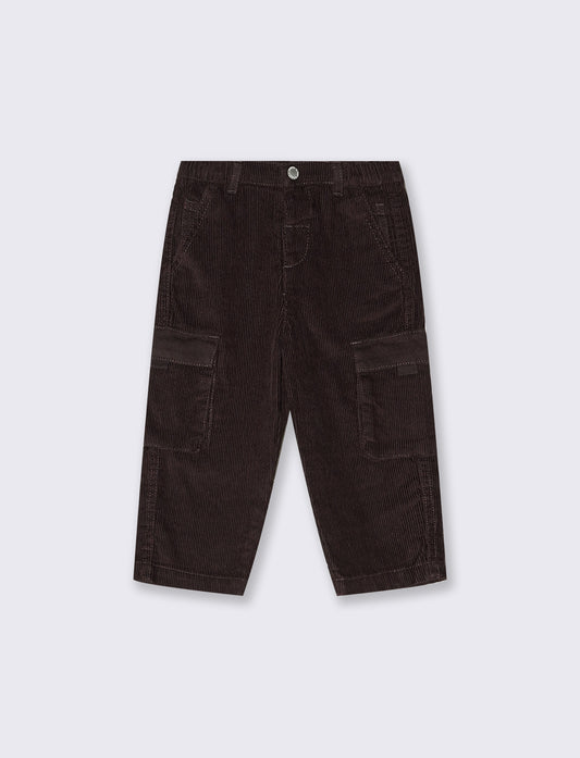 Pantaloni in felpa a fantasia trendy - Marrone cioccolato