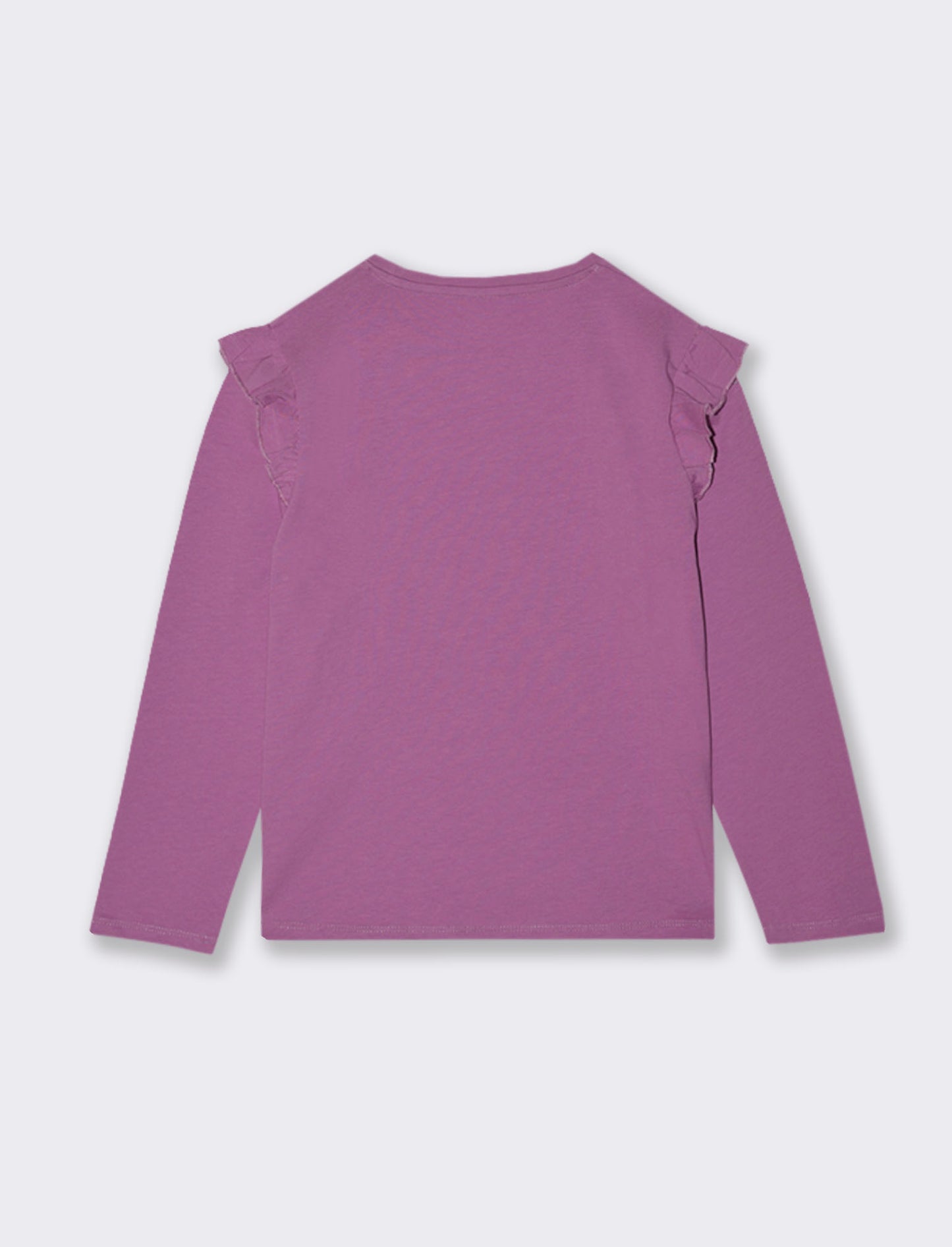 Maglietta manica lunga girocollo. - Viola malva