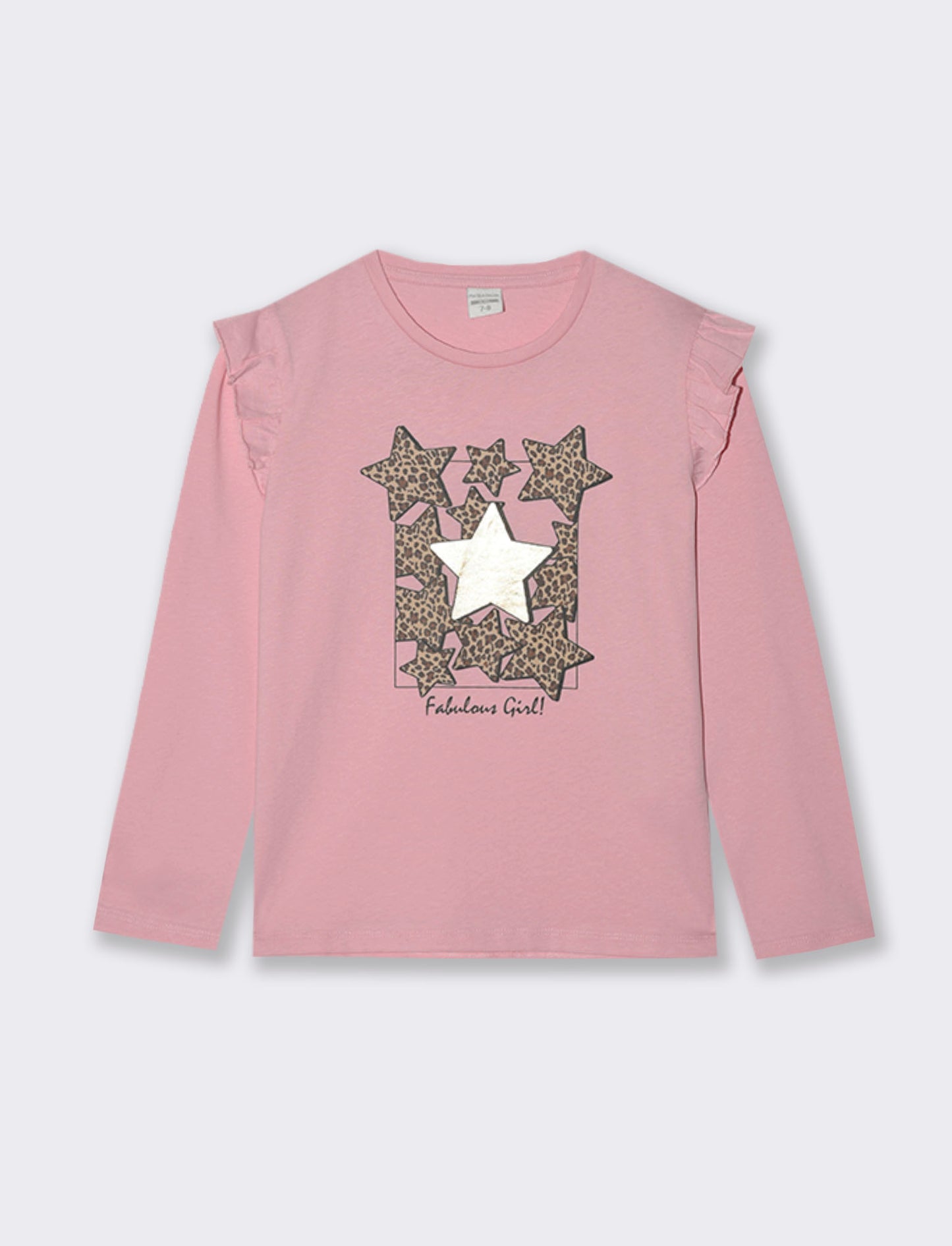 Maglietta manica lunga girocollo. - Rosa