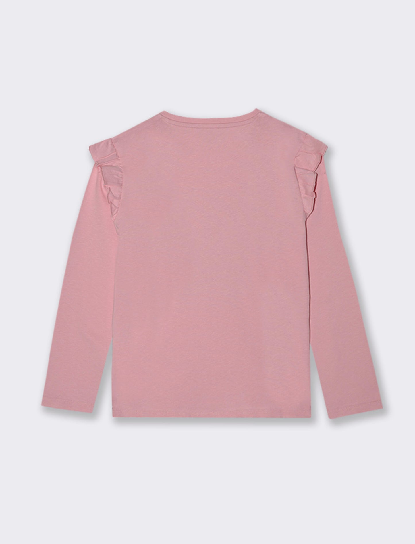 Maglietta manica lunga girocollo. - Rosa