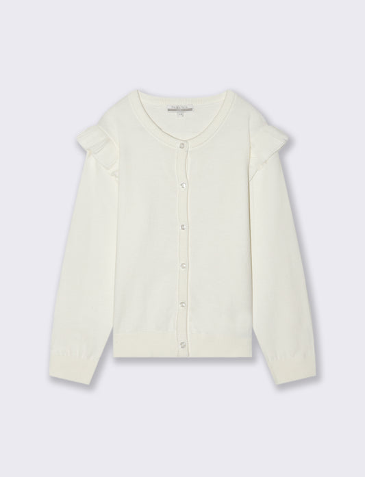 Cardigan da bambina - Bianco sporco