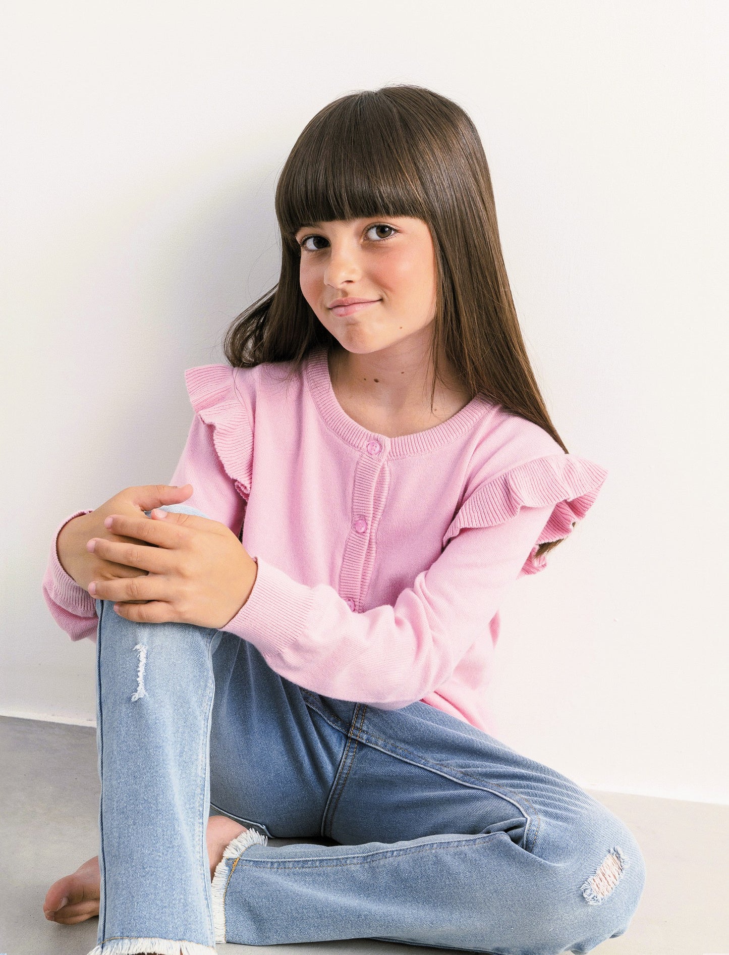 Cardigan da bambina - Rosa