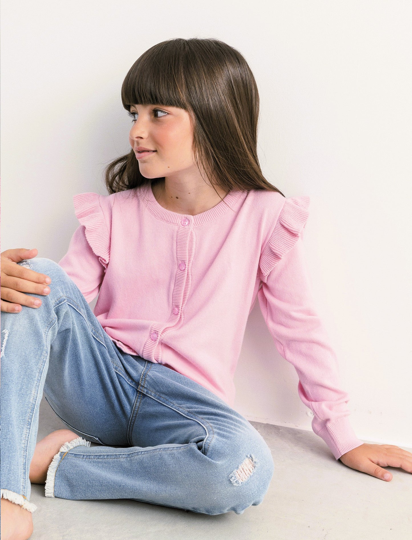 Cardigan da bambina - Rosa