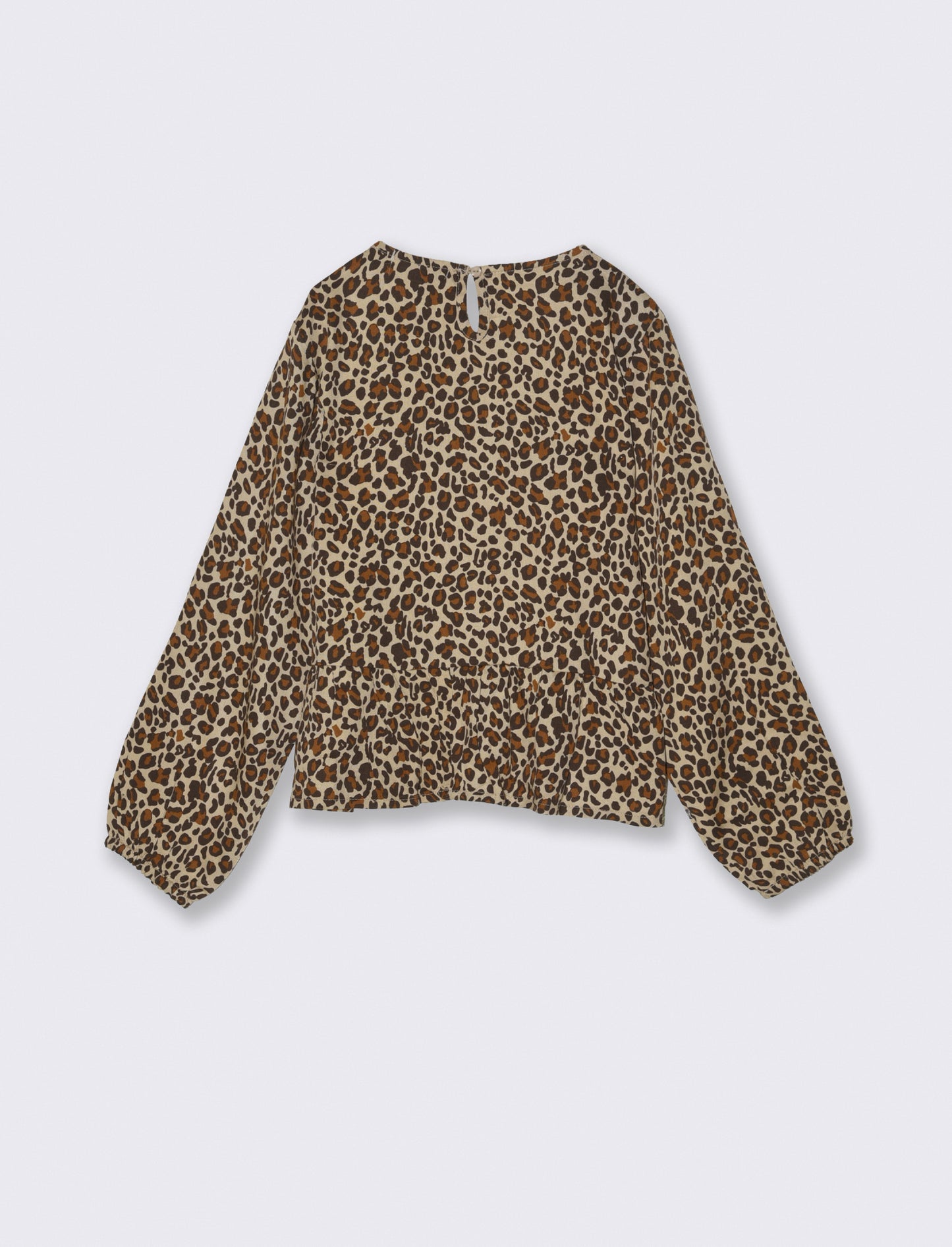 Blusa stampata da bambina. - Leopardato