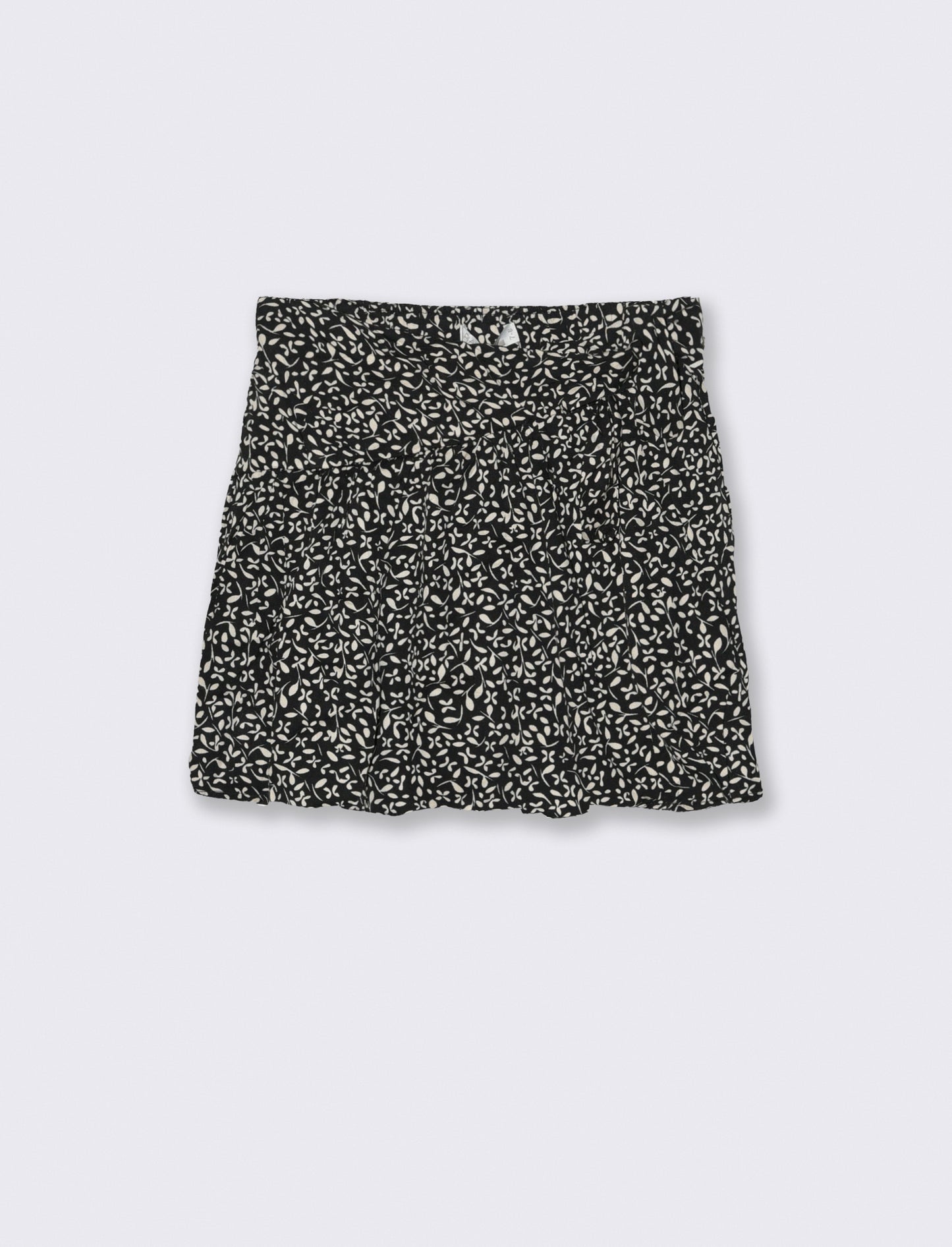 Gonna stampata elegante da bambina. - Nero