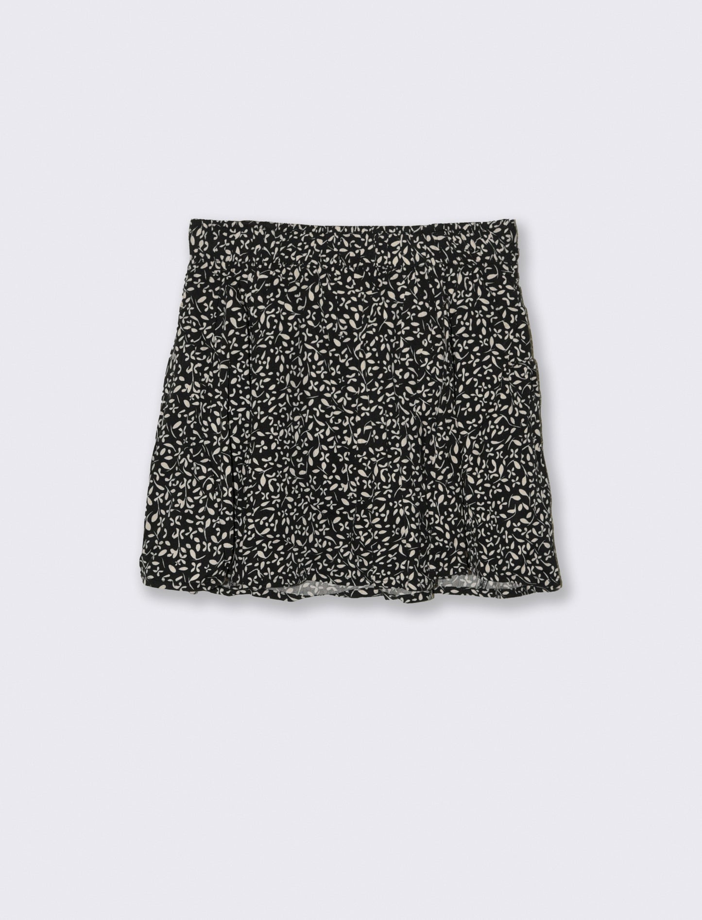 Gonna stampata elegante da bambina. - Nero