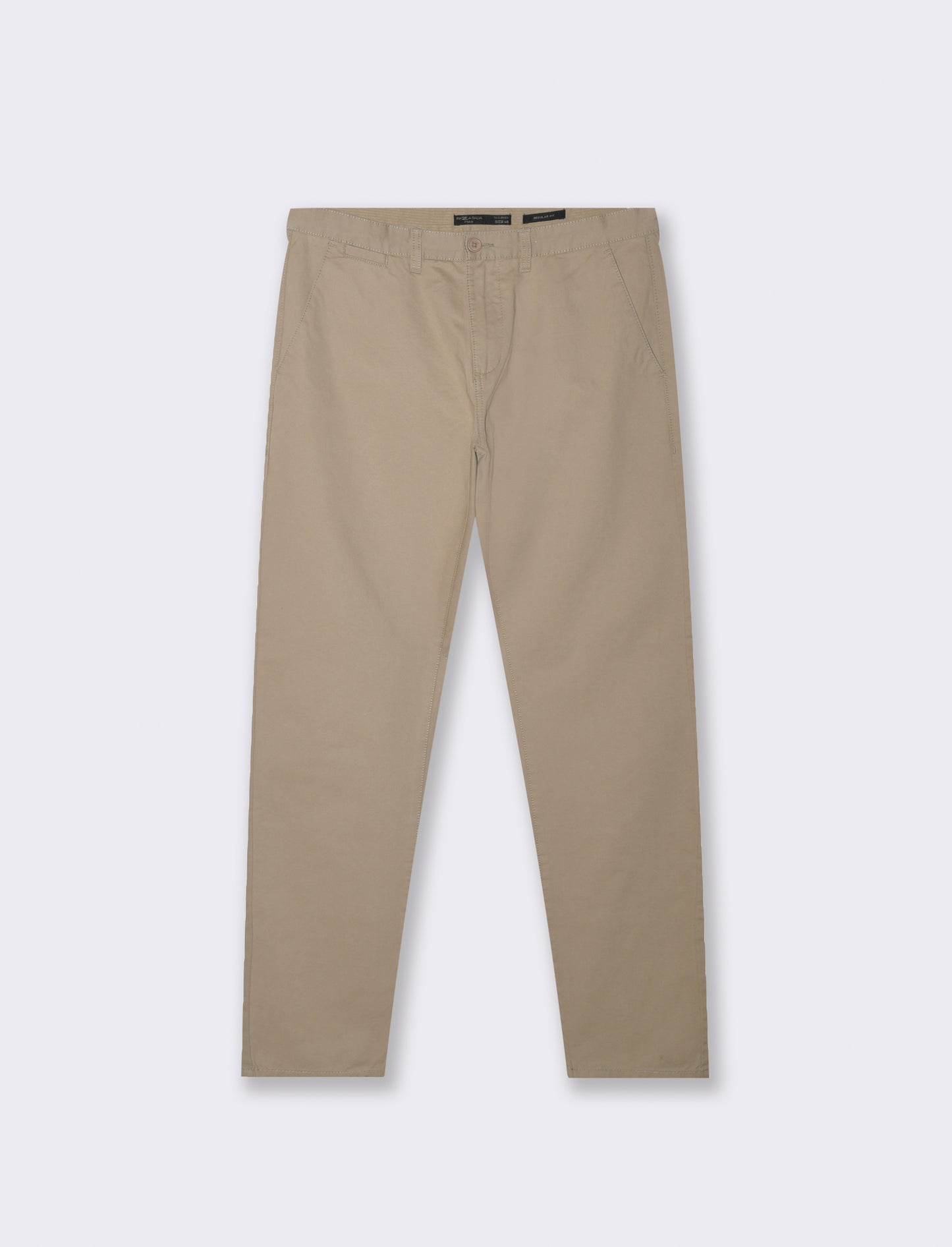 PANTALONI BASIC CHINO REGULAR FIT - Beige