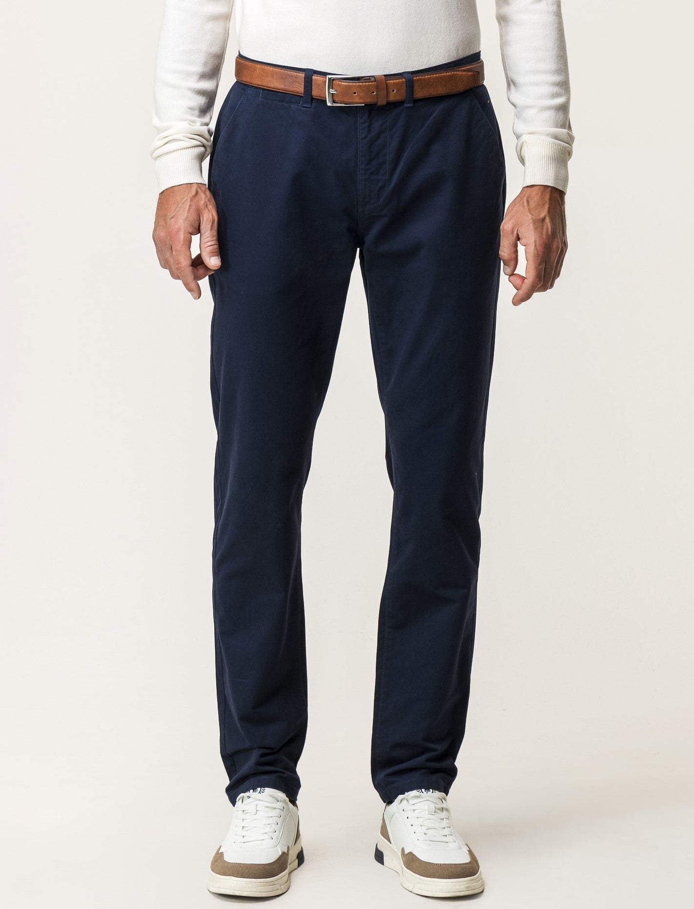 PANTALONI BASIC 5 TASCHE REGULAR FIT - Blu