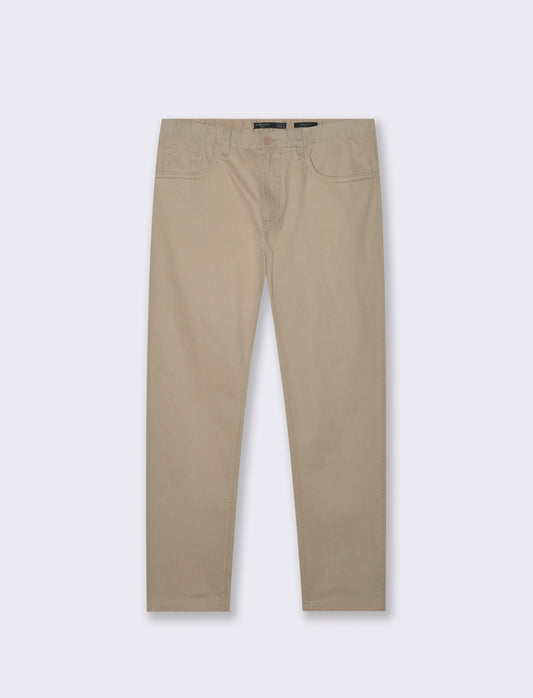 PANTALONI BASIC 5 TASCHE REGULAR FIT - Beige