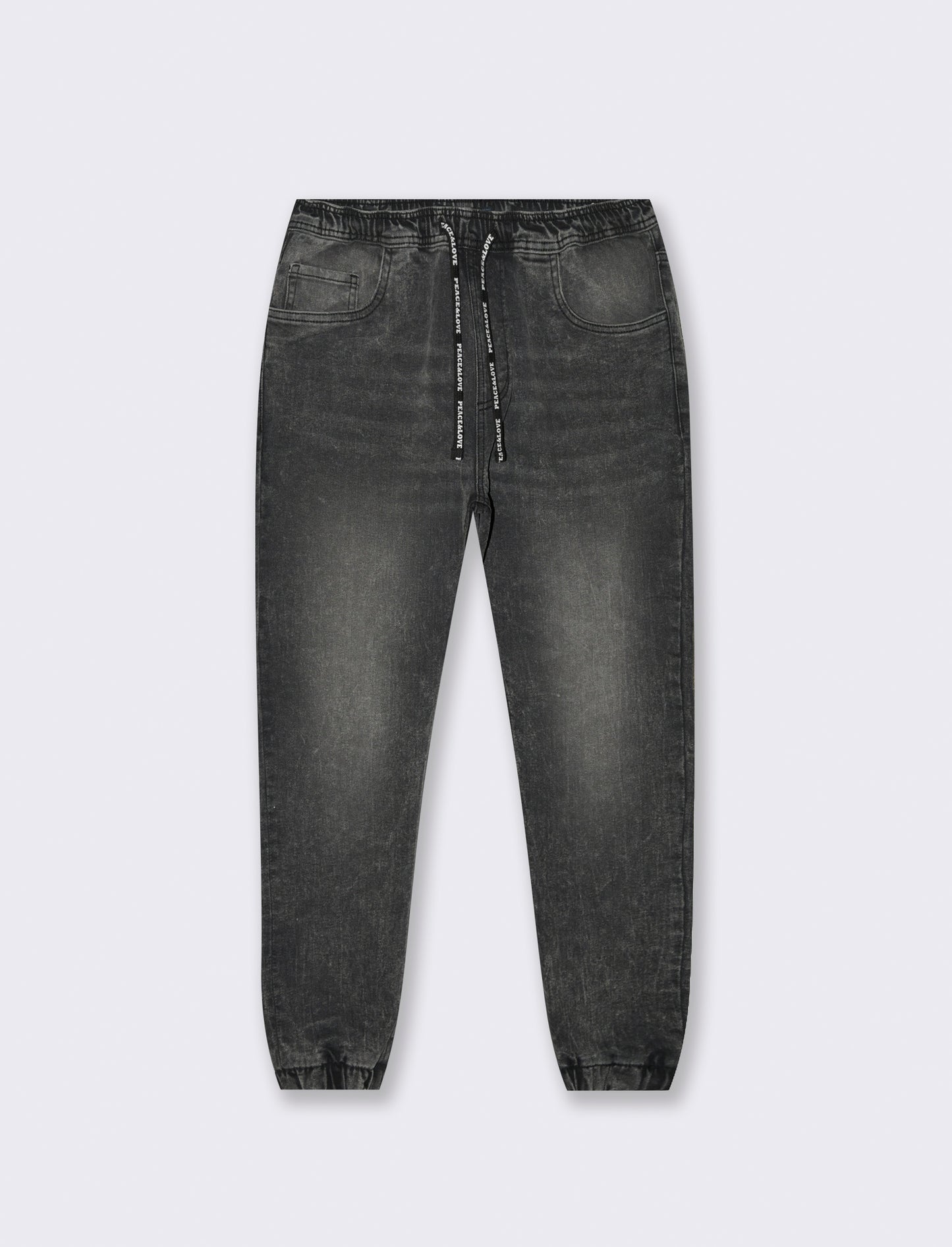JEANS CON VITA JOGGER - Nero