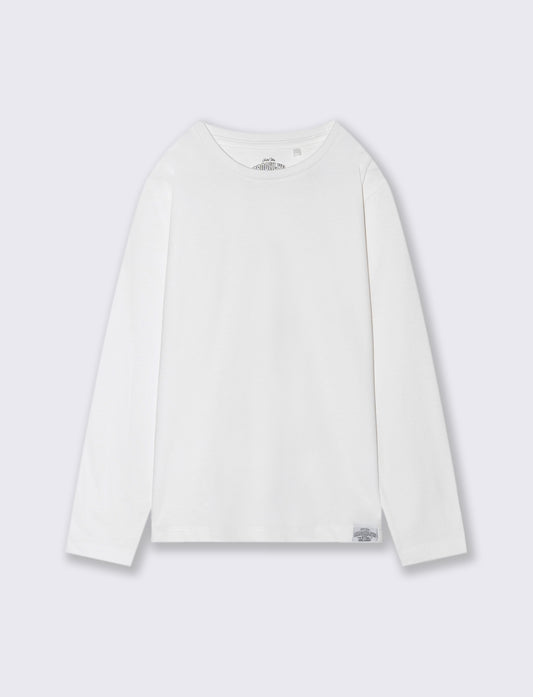 T-SHIRT A MANICHE LUNGHE - Bianco