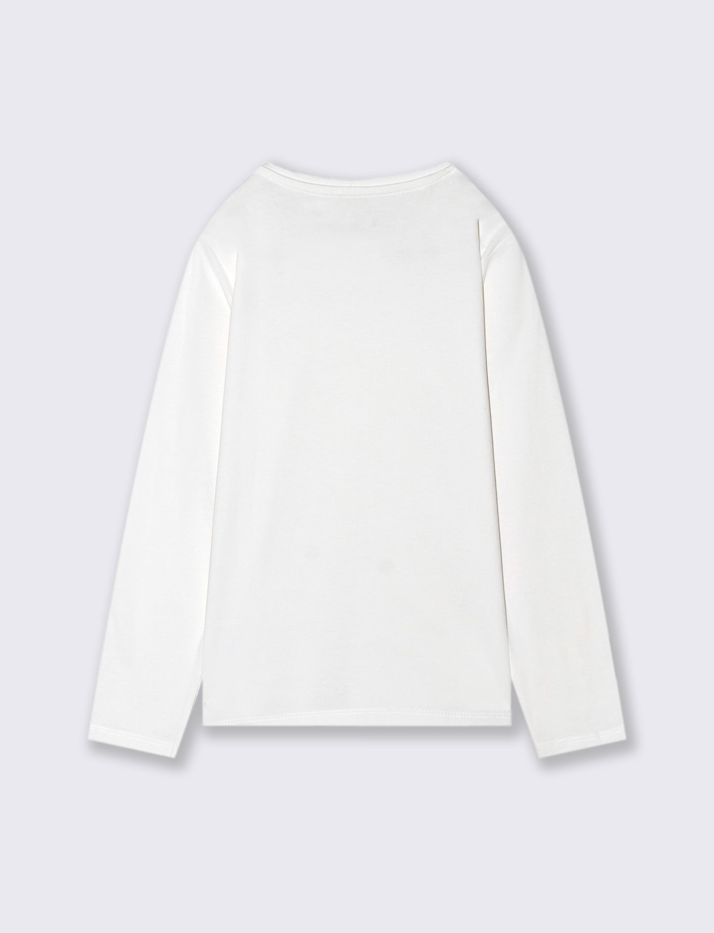 T-SHIRT A MANICHE LUNGHE - Bianco