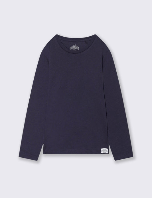 T-SHIRT A MANICHE LUNGHE - Blu