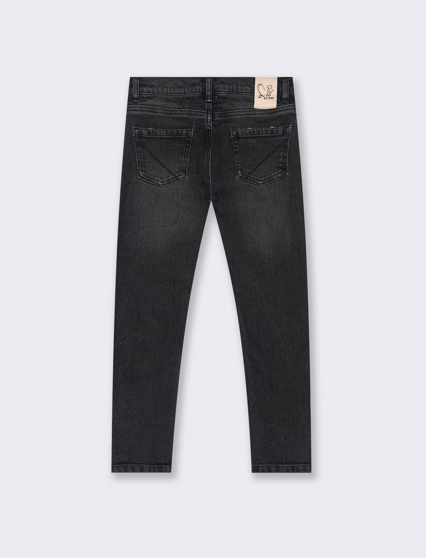 Jeans skinny da bambina. - Nero