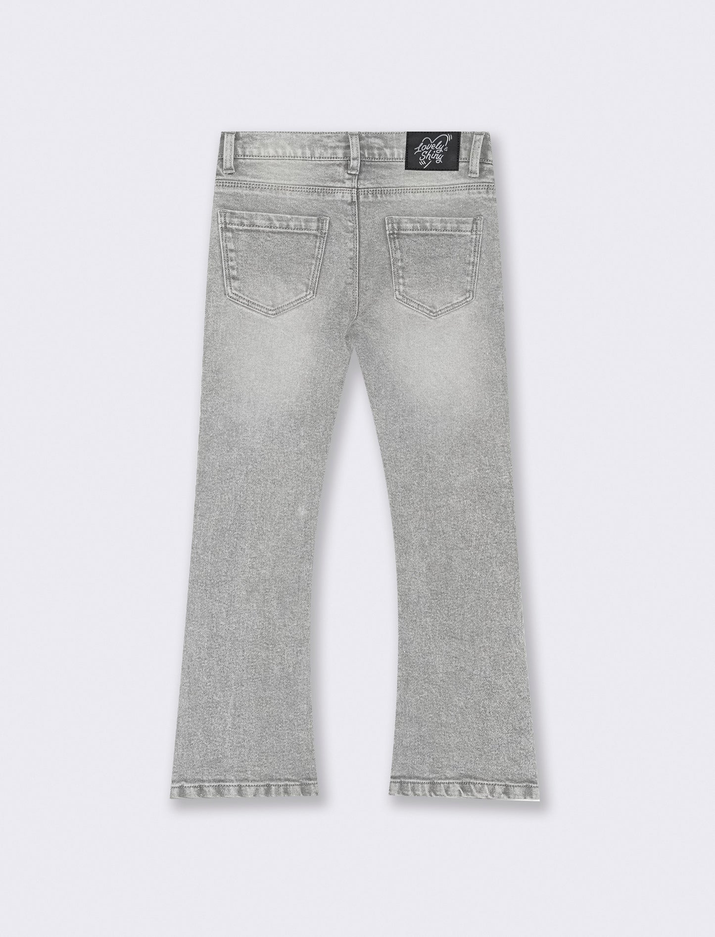 Jeans bambina flare fit. - Grigio