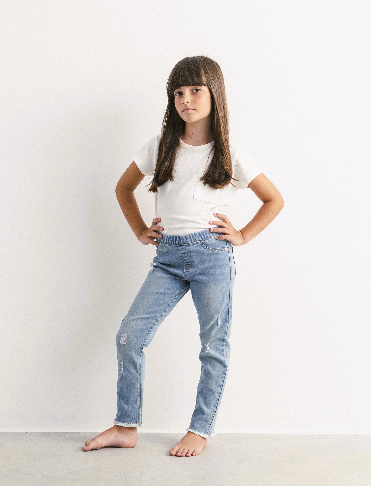 Jeggings aderente in denim - Denim chiaro