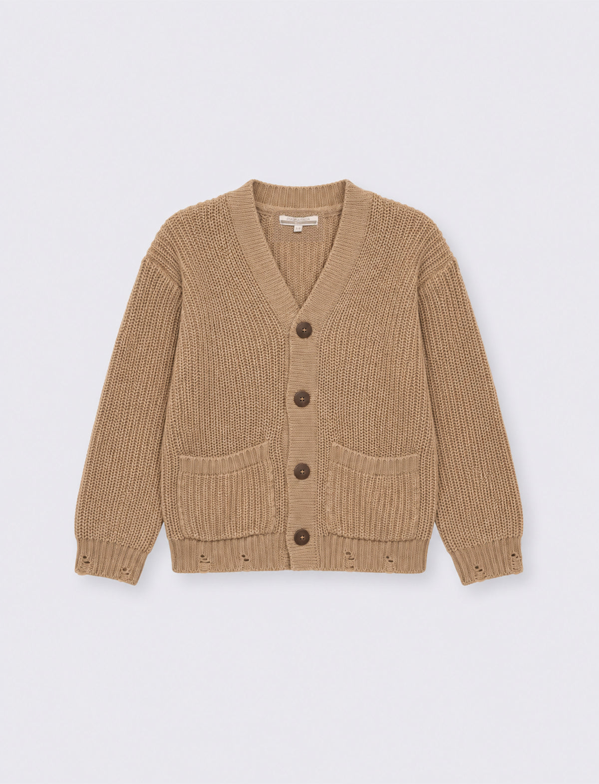 Camicia a quadri in cotone e flanella - Beige