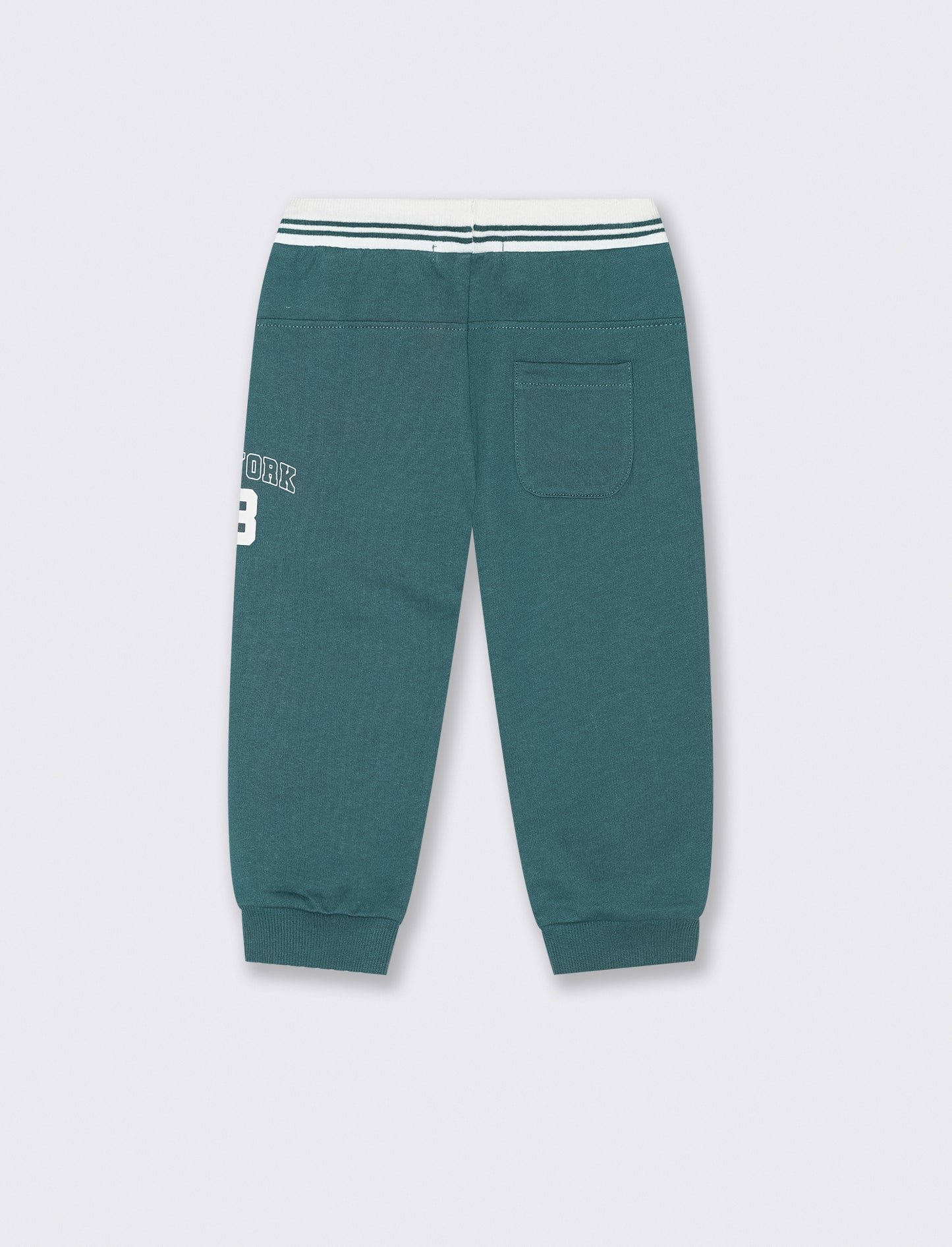 Jogger con baschina a righe - Verde