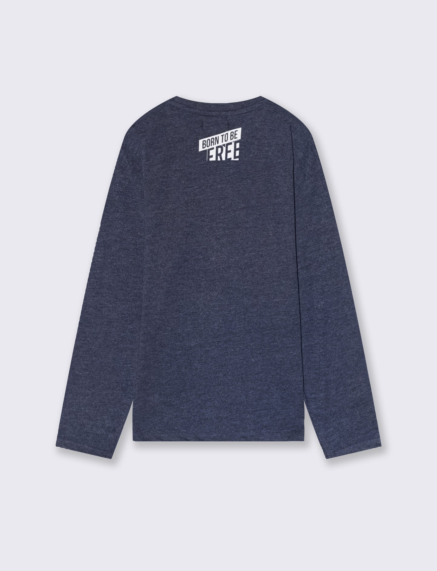 T-shirt in jersey fiammato con stampa. - Blu