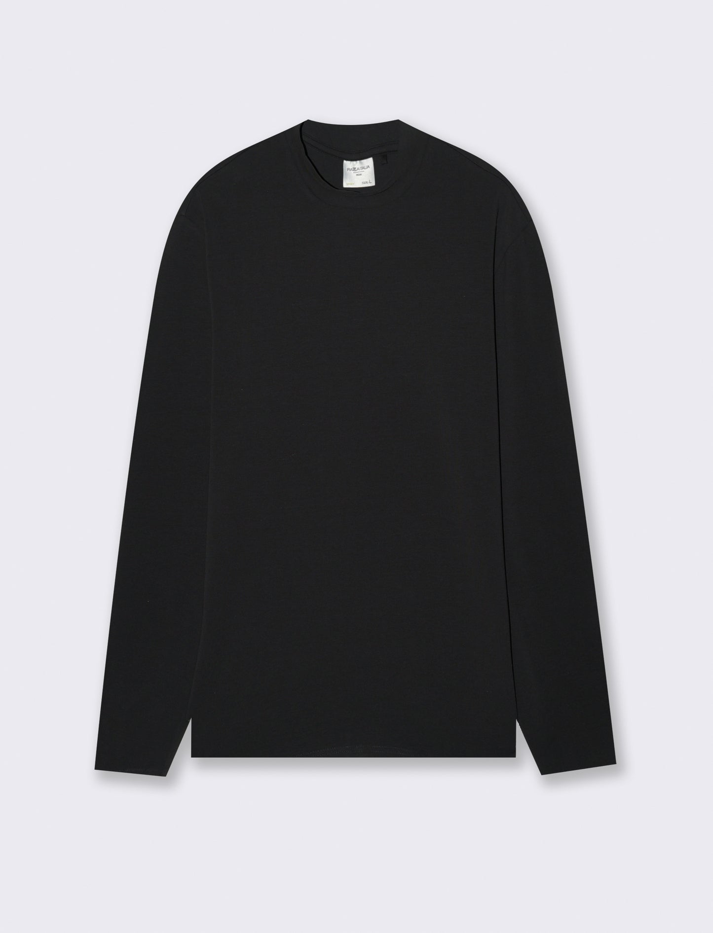 T-SHIRT LUPETTO BASIC SLIM FIT - Nero