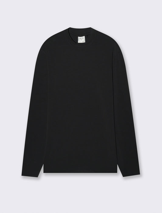 T-SHIRT LUPETTO BASIC SLIM FIT - Nero